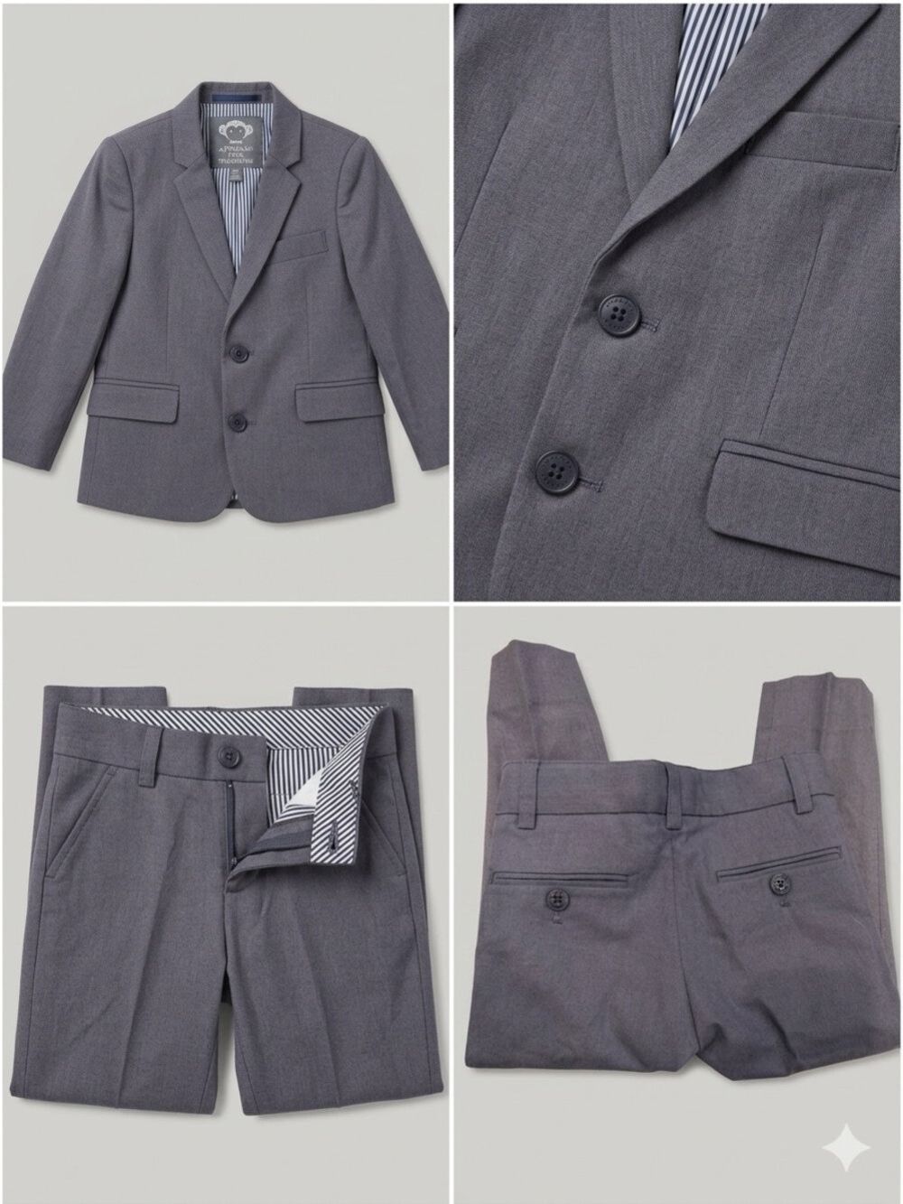 Appaman Gray Boys Blazer & pants Set
